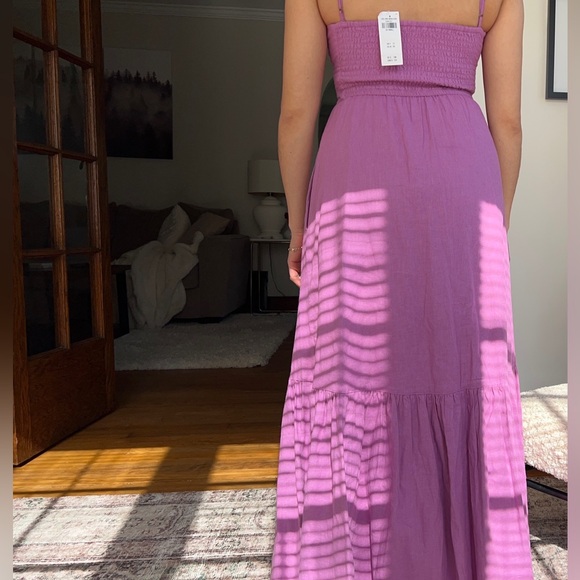 Linen Blend Button Through Maxi Dress💜 - Picture 5 of 5